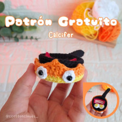 Patrón gratuito para tejer un Calcifer en amigurumi