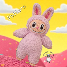 Pembe Tavşan Kostümlü Amigurumi Oyuncak Yapım Şeması