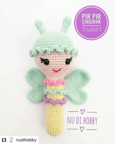 Pir Pir Cıngırak İçin Sevimli Amigurumi Örgü Modeli
