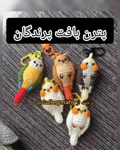 پترن بافت پرندگان رنگارنگ