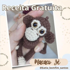 Receita de Amigurumi: Macaco Zé - Padrão de Crochê Grátis