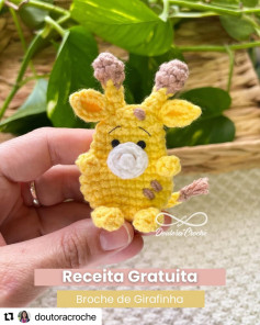 Receita de Crochê: Broche de Girafinha Amigurumi para Iniciantes