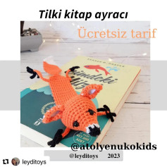 Tilki Şeklinde El Yapımı Kitap Ayracı Ücretsiz Tarif