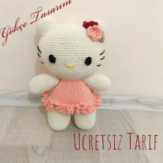 turkish Hello Kitty Amigurumi Modeli: Ücretsiz ve Kolay Örgü Tarifi