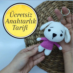 Ücretsiz Amigurumi Anahtarlık Yapım Kılavuzu ile Sevimli Köpek Modeli