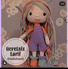 Ücretsiz Amigurumi Bebek Tarifi: Renkli Saçlı Sevimli Oyuncak