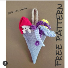 Ücretsiz Amigurumi Çiçek ve Oyuncak Bebek Buketi Yapım Şeması