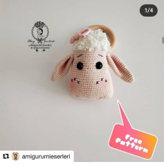 Ücretsiz Amigurumi Örgü Modeli: Sevimli Kuzu Çıngırak