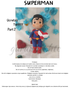Ücretsiz Amigurumi Superman Örgü Tarifi - Bölüm 2