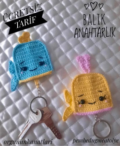 Ücretsiz Balık Anahtarlık Örgü Tarifi ile Renkli Aksesuarlar Yapın!