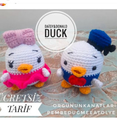 Ücretsiz Daisy ve Donald Duck Amigurumi Tarifi ile Sevimli Oyuncaklar Yapın