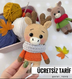 Ücretsiz Geyik Amigurumi Tarifi ile Sevimli Oyuncak Yapımı