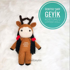 Ücretsiz Geyik Kostümlü Bebek Tarifi: Sevimli Amigurumi Yaratın
