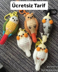 Ücretsiz Kuş Anahtarlık Amigurumi Tarifi: Renkli ve Sevimli Modeller