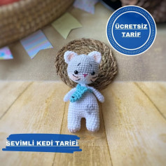 Ücretsiz Sevimli Kedi Örgü Modeli Tarifi