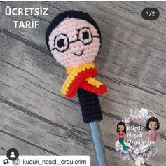 Ücretsiz Tarif: Amigurumi Kalem Başlığı Örgü Deseni