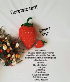 Ücretsiz Tarif: Tığ İşi Çilek Yapımı İçin Adım Adım Kılavuz
