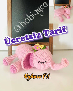 Ücretsiz Uyuyan Fil Amigurumi Tarifi - Sevimli ve Kolay Yapım