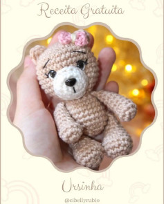 Ursinha de Crochê: Receita Grátis para Criar seu Próprio Amigurumi