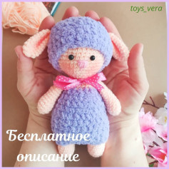Вязаная игрушка овечка с бесплатным описанием