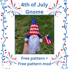 4th of July Gnome Crochet Pattern: Free and Easy Tutorial