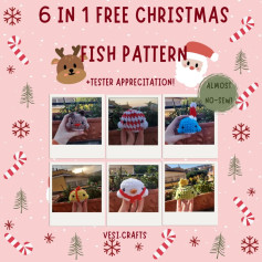 6-in-1 Free Christmas Fish Pattern for Crochet Enthusiasts