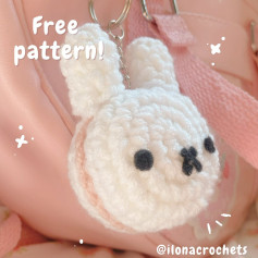 Adorable Bunny Crochet Keychain Free Pattern
