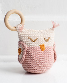 Adorable Crochet Owl Teething Ring for Babies