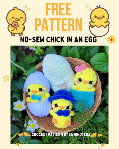 Adorable No-Sew Crochet Chick in an Egg Pattern Guide