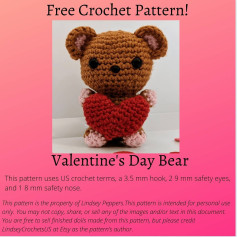 Adorable Valentines Bear Crochet Pattern with Heart