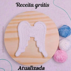Ala de anjo em crochê com receita gratuita