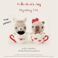 Amigurumi en tasses pour la Saint-Valentin: modèle gratuit à découvrir