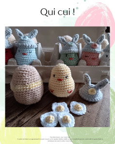 Amigurumi mignon de poussins et lapins en crochet