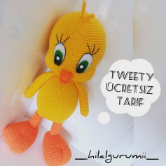 Amigurumi Tweety Tarifi: Ücretsiz ve Kolay Desen Yapımı