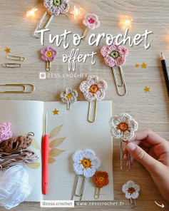 Apprenez à créer des marque-pages fleurs au crochet facilement.