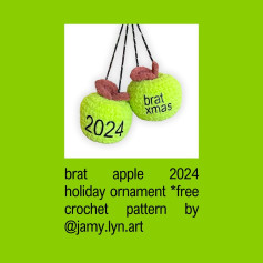 Brat Apple 2024 Holiday Ornament Crochet Pattern
