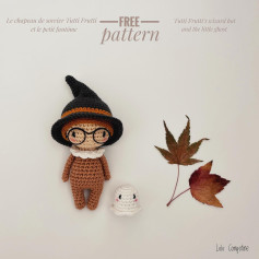 Chapeau de sorcier et petit fantôme au crochet gratuit