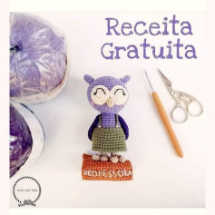 Coruja de Crochê: Receita Amigurumi Professora Fofa