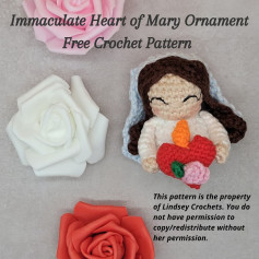 Create a Beautiful Immaculate Heart of Mary Crochet Ornament