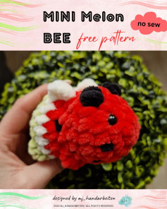 Create a Cute Mini Melon Bee with This Free Crochet Pattern