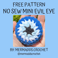 Create a Mini Evil Eye with This Free No-Sew Crochet Pattern