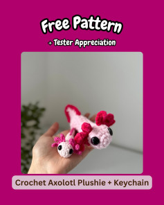 Create Your Own Adorable Crochet Axolotl Plushie and Keychain