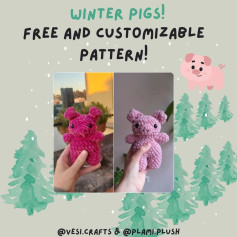 Create Your Own Winter Pig with This Free Crochet Pattern