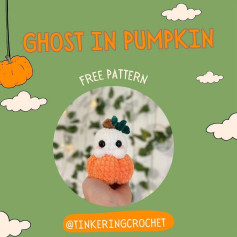Crochet Ghost in Pumpkin Free Pattern for Halloween Fun