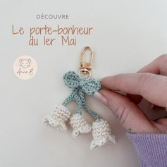 Crochet Lily of the Valley Keychain Pattern for May Day