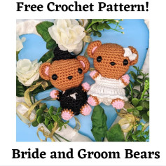 Crochet Pattern for Adorable Bride and Groom Teddy Bears