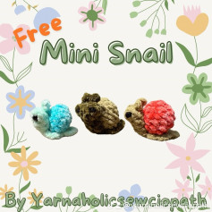 Crochet Pattern for Cute Mini Snail Plushies
