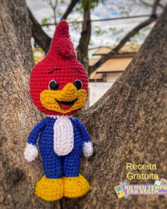 Crochet Pattern for Cute Red Bird Amigurumi Toy