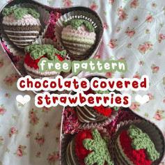 Crochet Pattern for Delicious Chocolate Covered Strawberries