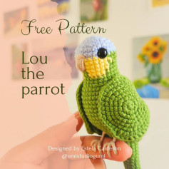 Crochet Pattern for Lou the Parrot Amigurumi by Estela Calderón
